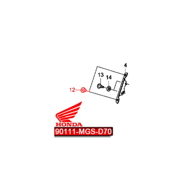 90111-MGS-D70 : Gomma di fissaggio per cupola Integra NC700 NC750