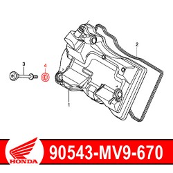 90543-MV9-670 : Cylinder head cover bolt gasket NC700 NC750