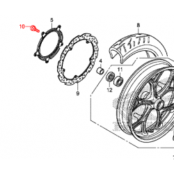 90105-MGS-D30 : Front brake disc bolts for Honda NC700 NC750