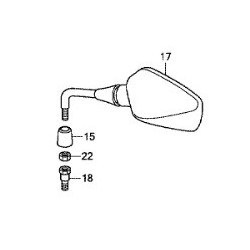 hondaleftmirror : Espejo retrovisor izquierdo original Honda NC700 NC750