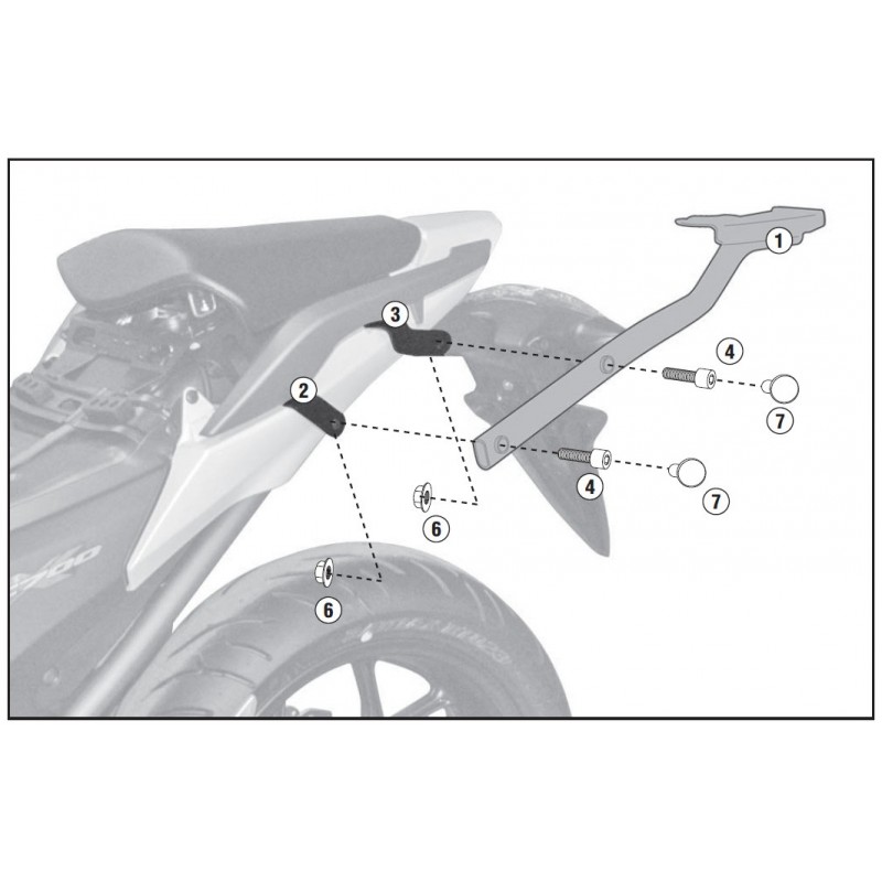 1111FZ : Givi Top Case Support NC700 NC750