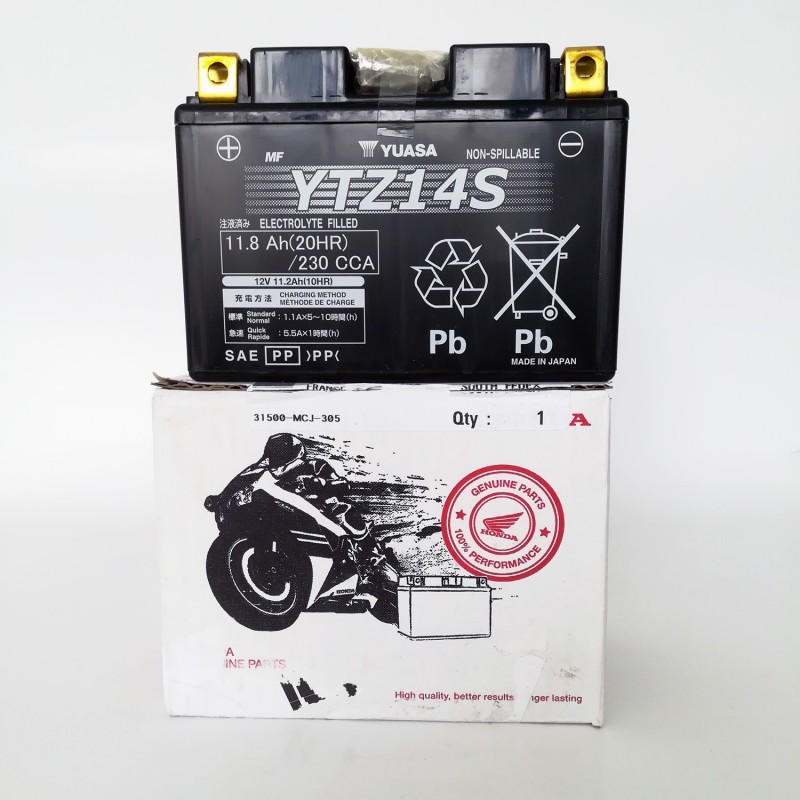 31500-MCR-305 : Batteria originale Honda YTZ14S NC700 NC750