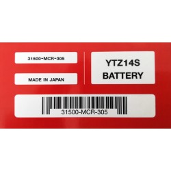 31500-MCR-305 : Original Honda-Batterie YTZ14S NC700 NC750