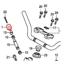 53105-MK4-620 : Extremo de manillar original Honda NC700 NC750